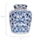 Hello Honey® 8'' Blue & White Ceramic Ginger Jar with Lid